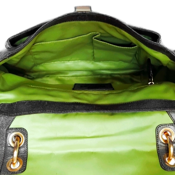 RARE/LARGE COACH MIA EXOTIC REPTILE HARPER LEATHER SATCHEL - Picture 6 of 6